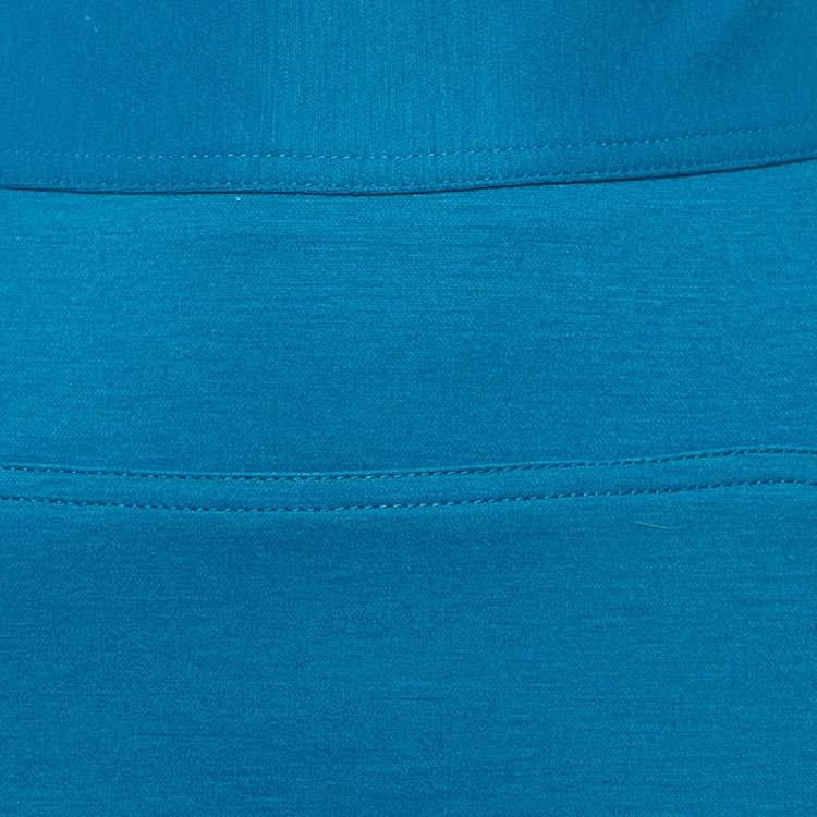 Pre Owned Diane Von Furstenberg Blue Jersey Martey Pencil Skirt S