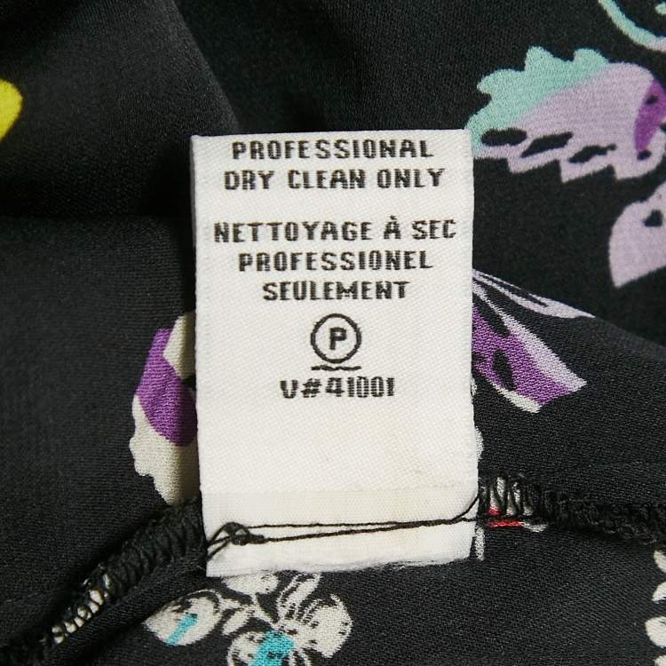 Pre Owned Diane Von Furstenberg Floral Print Silk Caterina Jumpsuit M