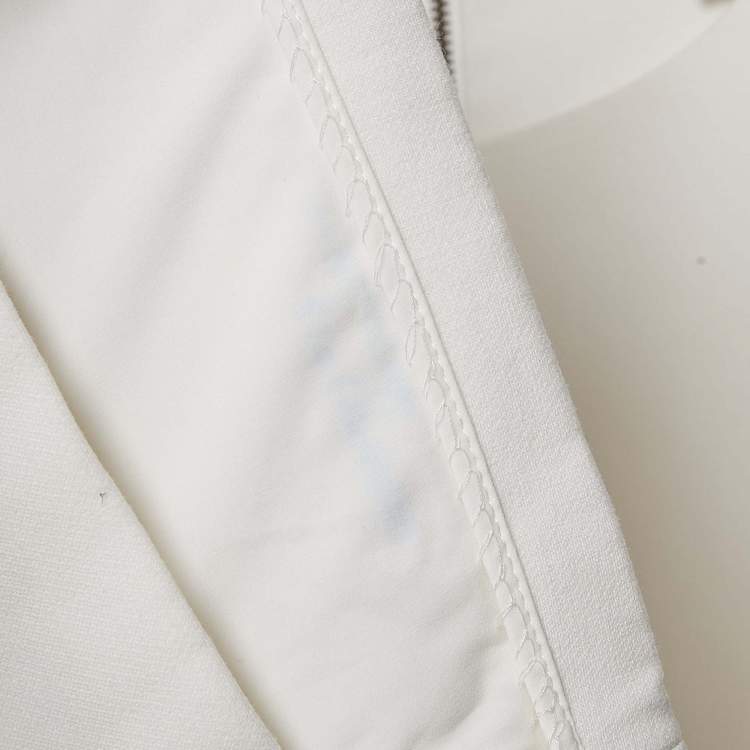 Pre Owned Diane Von Furstenberg White Jersey Sleeveless Carrie Dress L