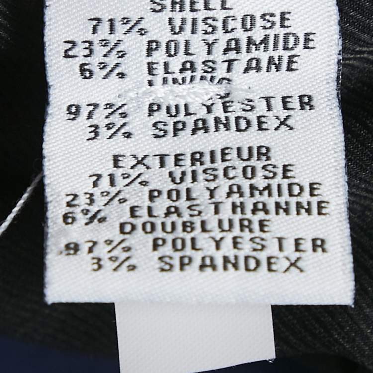 Pre Owned Diane Von Furstenberg Blue Knit Single Breasted Reiko Blazer M