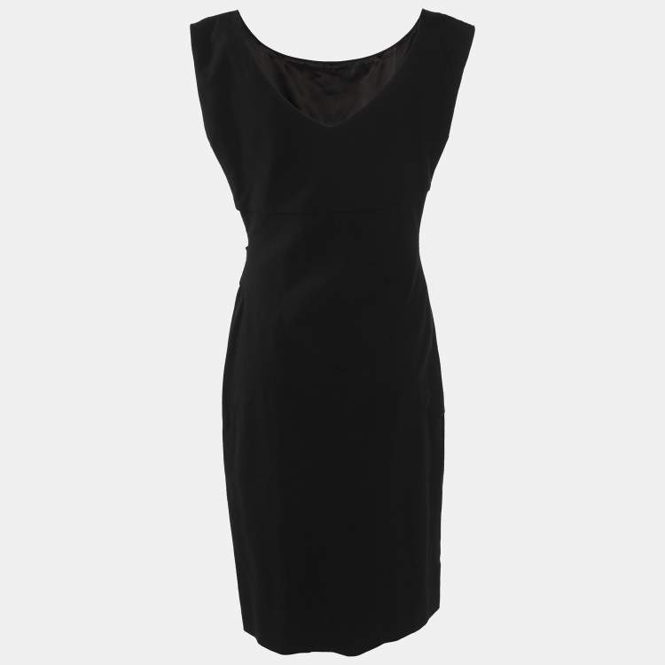 Pre Owned Diane Von Furstenberg Black Jersey Dress M