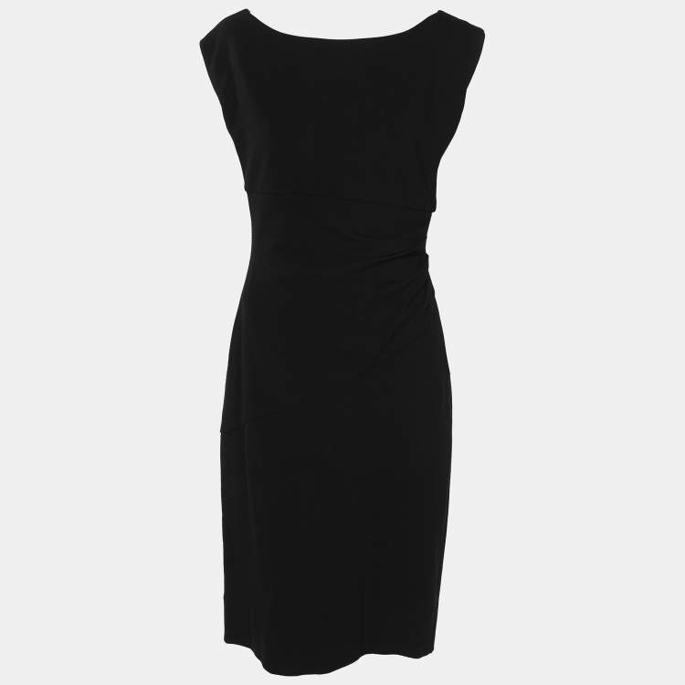 Pre Owned Diane Von Furstenberg Black Jersey Dress M