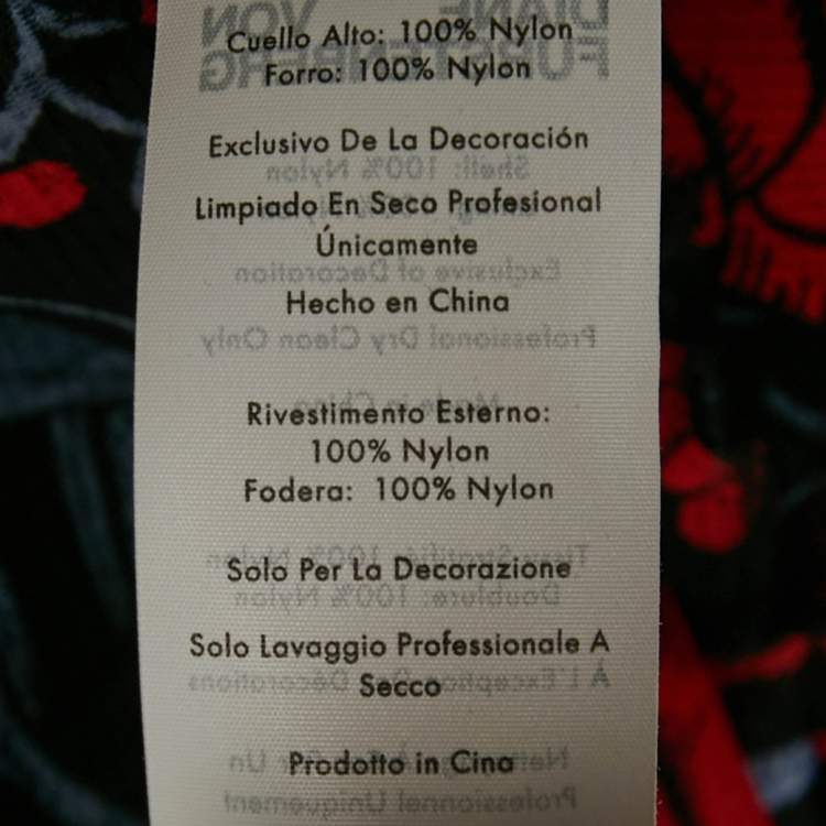 Pre Owned Diane Von Furstenberg Black Floral Print Jersey Long Sleeve Maxi Dress L 