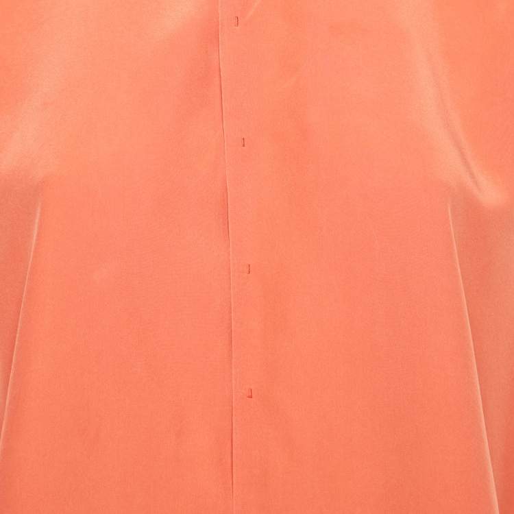Pre Owned Diane Von Furstenberg Peach Pink Silk Eris Top XS
