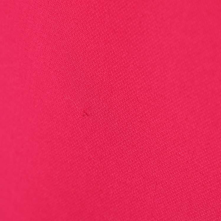 Pre Owned Diane Von Furstenberg Pink Colorblock Crepe Shift Dress L