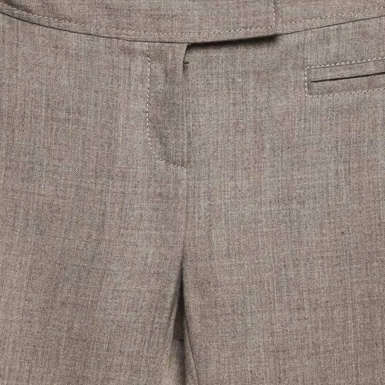 Pre Owned Diane Von Furstenberg Grey Wool Nicollete Trouser S
