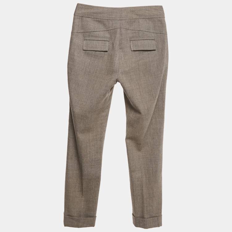 Pre Owned Diane Von Furstenberg Grey Wool Nicollete Trouser S