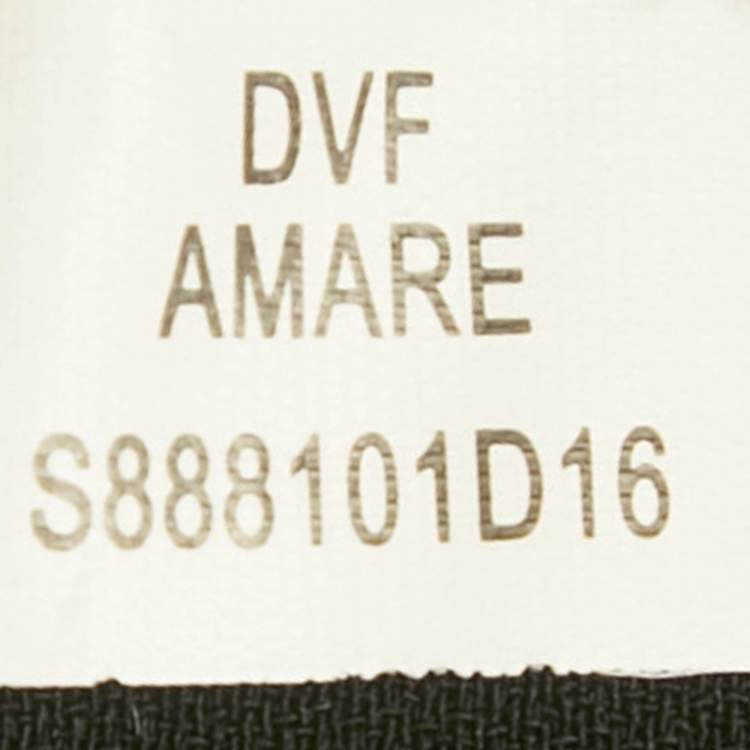Pre Owned Diane Von Furstenberg Black/White Crepe Strapless Side Tape Jumpsuit S
