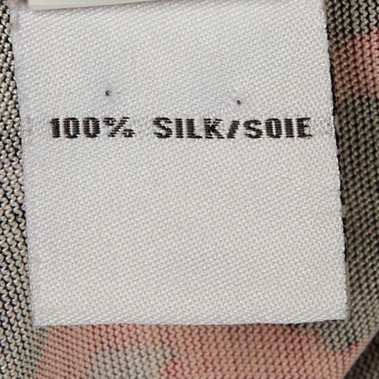 Pre Owned Diane Von Furstenberg Multicolor Printed Silk Jersey Wrap Dress S