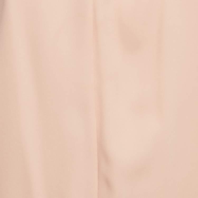 Pre Owned Diane Von Furstenberg Beige Crepe Sleeveless Top S