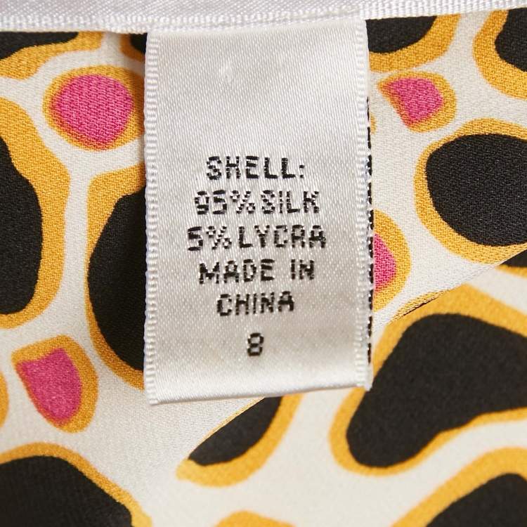 Pre Owned Diane Von Furstenberg Multicolor Printed Silk Wrap Abel Short Dress M