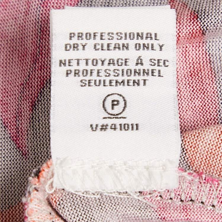 Pre Owned Diane Von Furstenberg Black Lips Print Silk Jersey Wrap Dress M