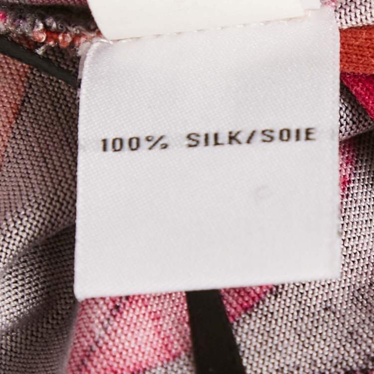 Pre Owned Diane Von Furstenberg Black Lips Print Silk Jersey Wrap Dress M