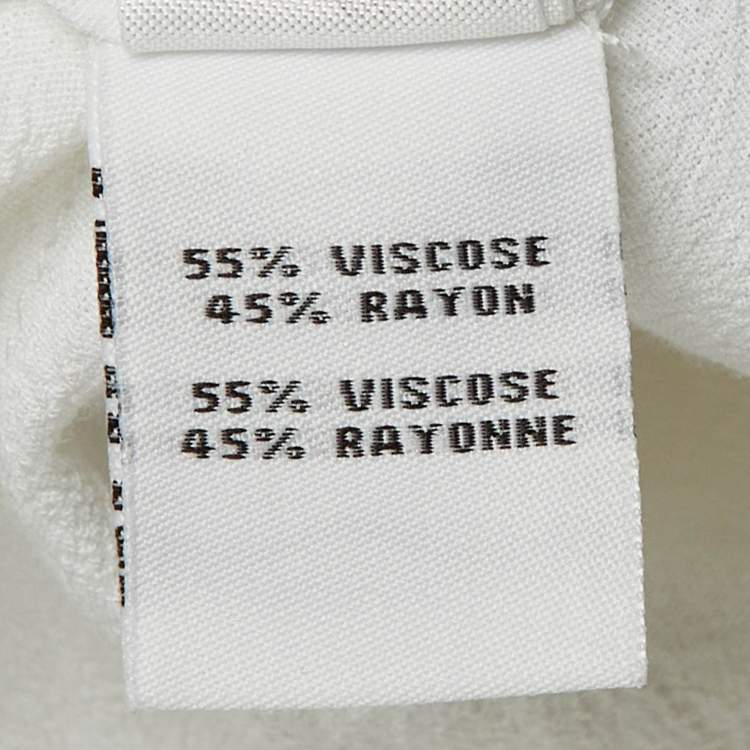 Pre Owned Diane Von Furstenberg White Crepe Karin Top M