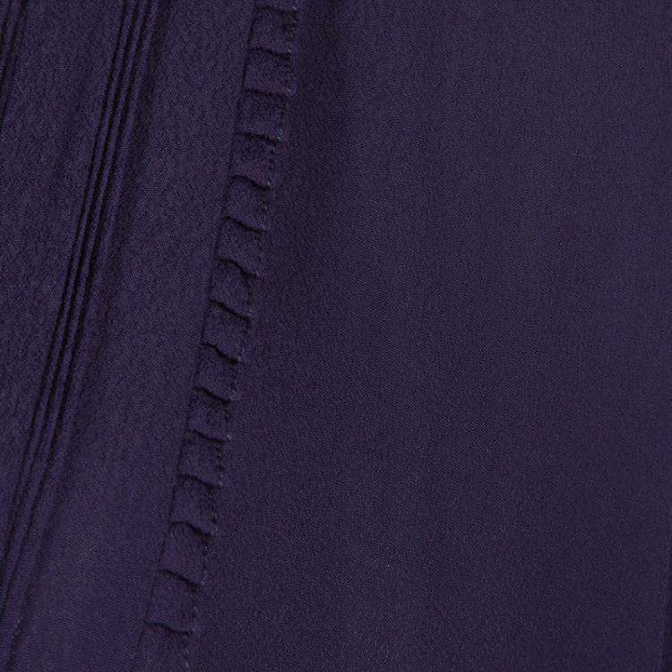 مملوكة مسبقًا Diane Von Furstenberg Navy Blue Crepe Naz Kaftan Tunic M