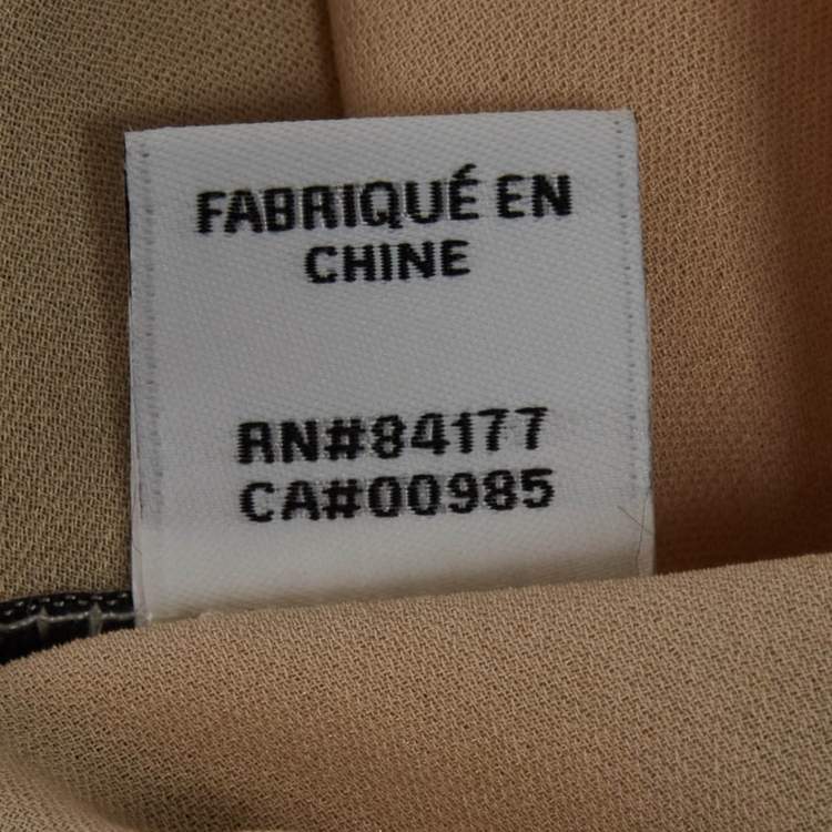 Pre Owned Diane Von Furstenberg Beige Silk Cut-Out Top M