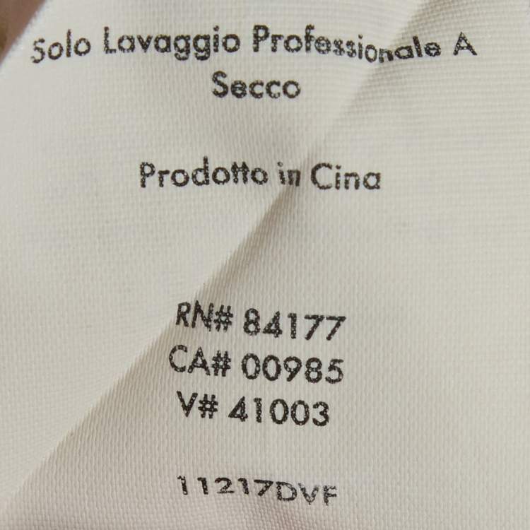 Pre Owned Diane Von Furstenberg White Crepe Draped Top M