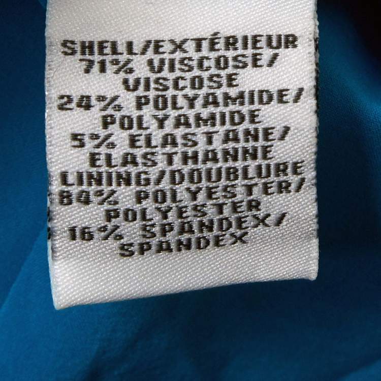 Pre Owned Diane Von Furstenberg Blue Jersey Citra Mini Dress XL