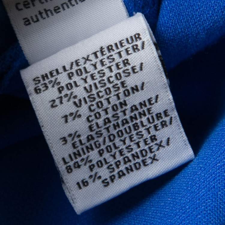 Pre Owned Diane Von Furstenberg Blue Sleeveless Fitted Megan Dress XL