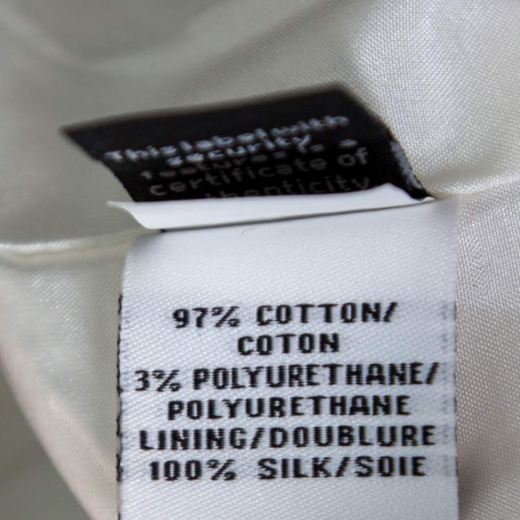Pre Owned Diane Von Furstenberg Monochrome Printed Cotton Clyde Mini Skirt S