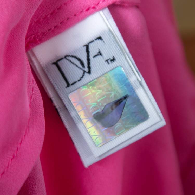 Pre Owned Diane Von Furstenberg Pink Silk Draped Front Tie Detail Sleeveless Grandie Top S