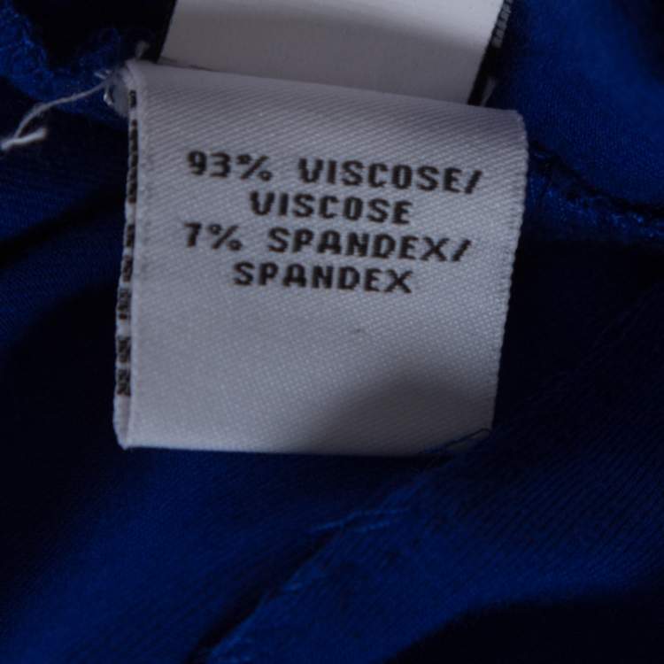 Pre Owned Diane von Furstenberg Cobalt Blue Jersey New Julian Wrap Dress M