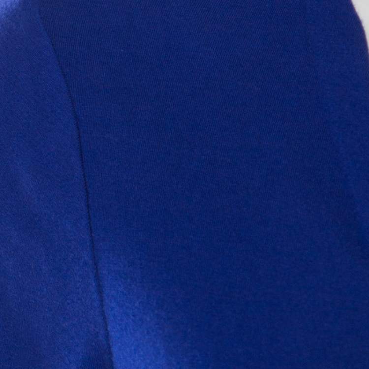 Pre Owned Diane von Furstenberg Cobalt Blue Jersey New Julian Wrap Dress M