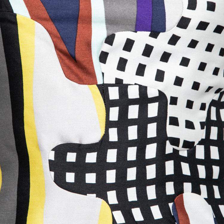 مملوكة مسبقًا Diane Von Furstenberg Multicolor Optic Plaid Print Maria Strapless Mini Dress S