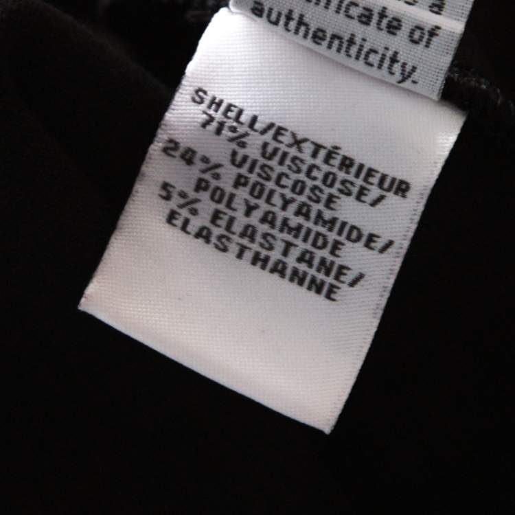 Pre Owned Diane von Furstenberg Black Stretch Cotton Cropped Genesis Pants M 
