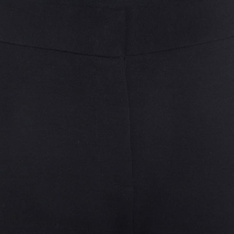 Pre Owned Diane von Furstenberg Black Stretch Cotton Cropped Genesis Pants M 