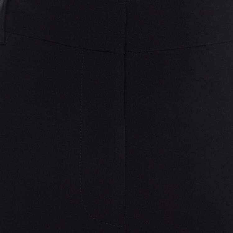 Pre Owned Diane Von Furstenberg Black Crepe Asheton Culottes M