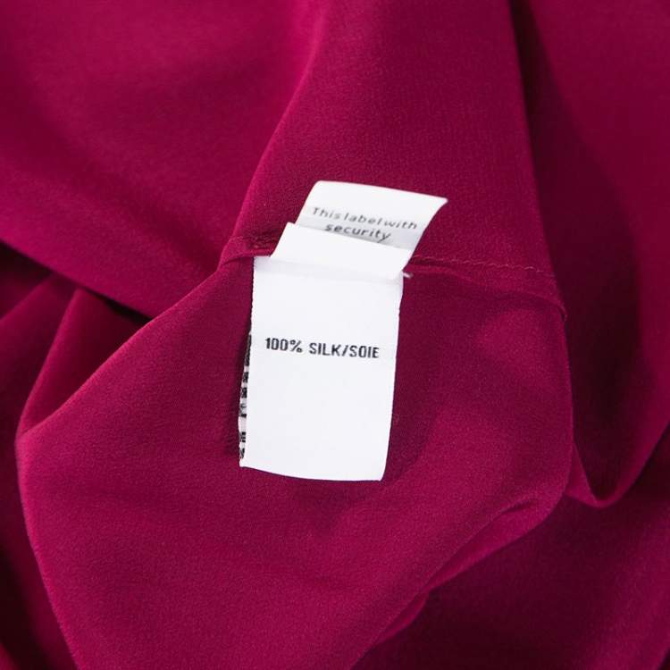 Pre Owned Diane Von Furstenberg Pink Silk Amina Shirt Dress S