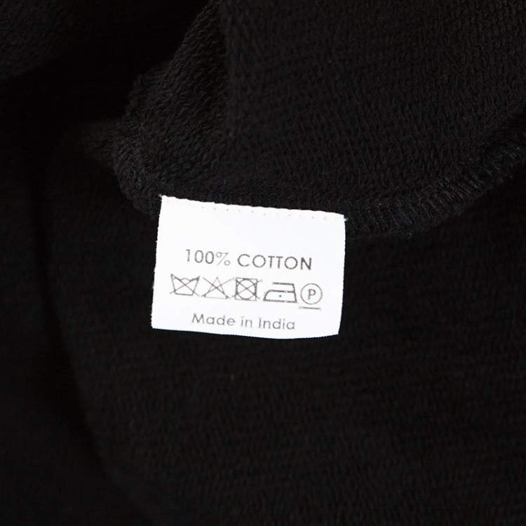 Pre Owned Dries Van Noten Black Jersey Embellished Sweatshirt Dress M