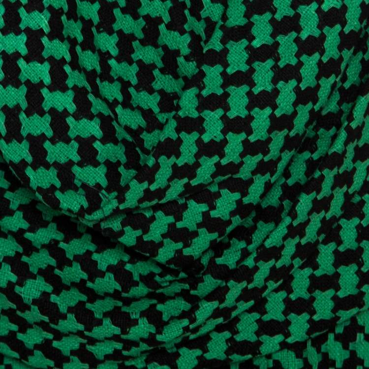 Pre Owned Diane Von Furstenberg Bicolor Patterned And Draped Leala Tweed Dress M