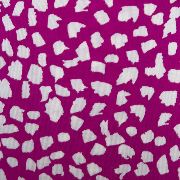 مملوكة مسبقًا Diane Von Furstenberg Pink Printed Silk New Julian Two Wrap Dress XS