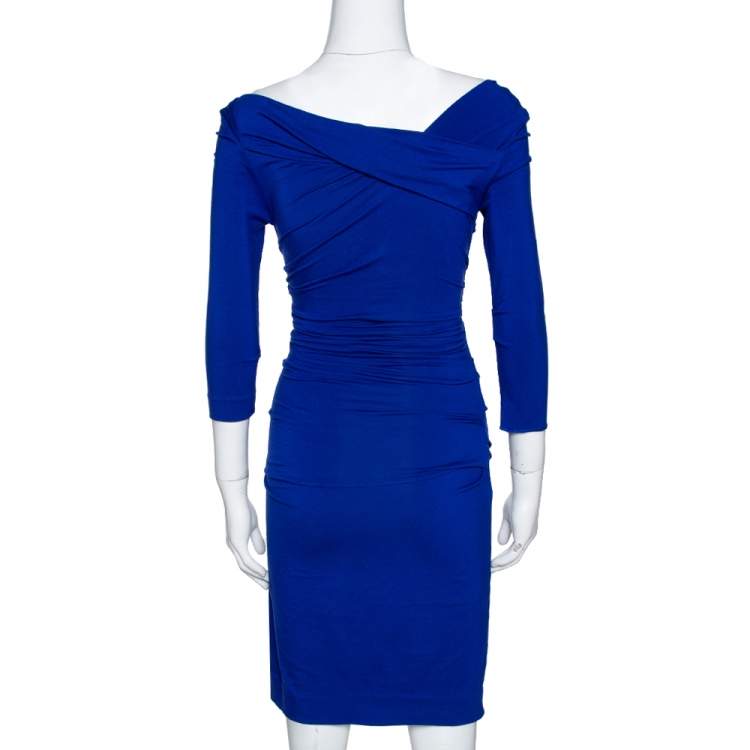 cobalt blue jersey dress