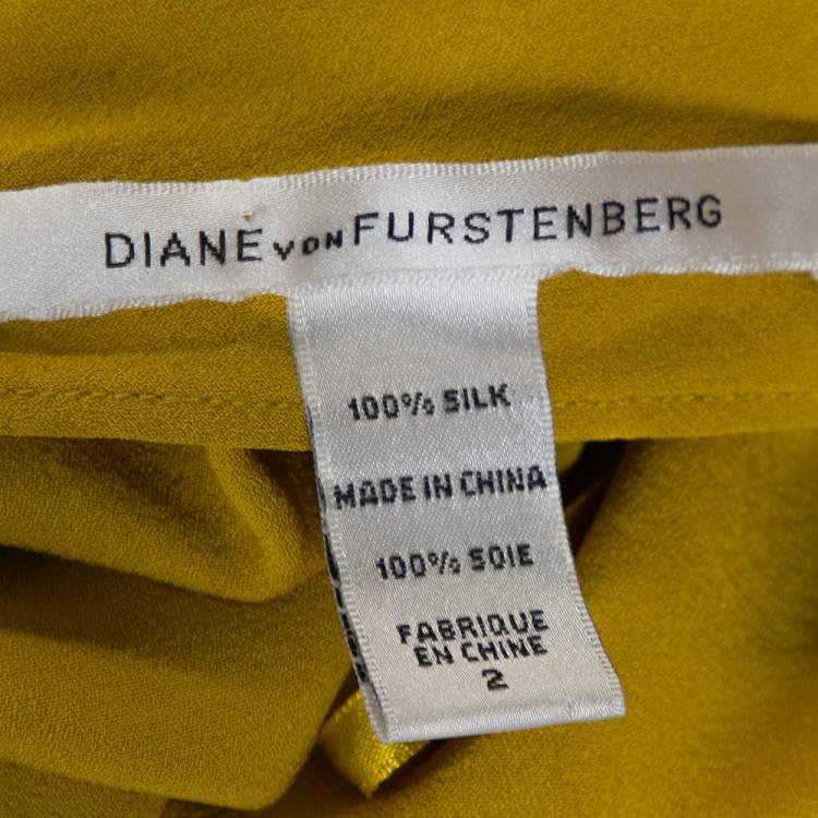 Pre Owned Diane von Furstenberg Color Block Silk Crepe Tadd Romper S