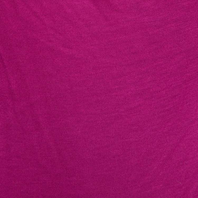 Pre Owned Diane von Furstenberg Fuchsia Pink Jersey New Julian LS Wrap Dress S