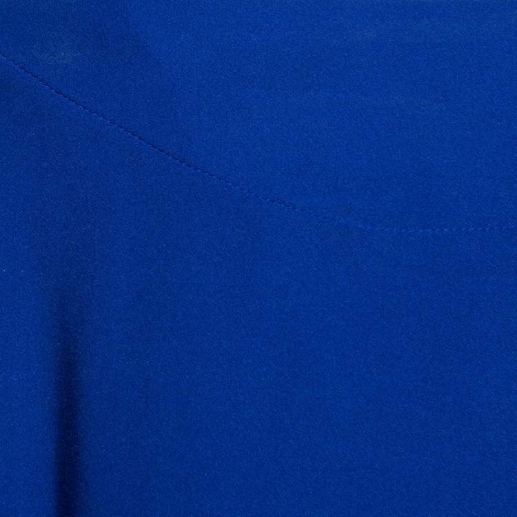 Pre Owned Diane von Furstenberg Blue Silk Ruched Handy Dress M