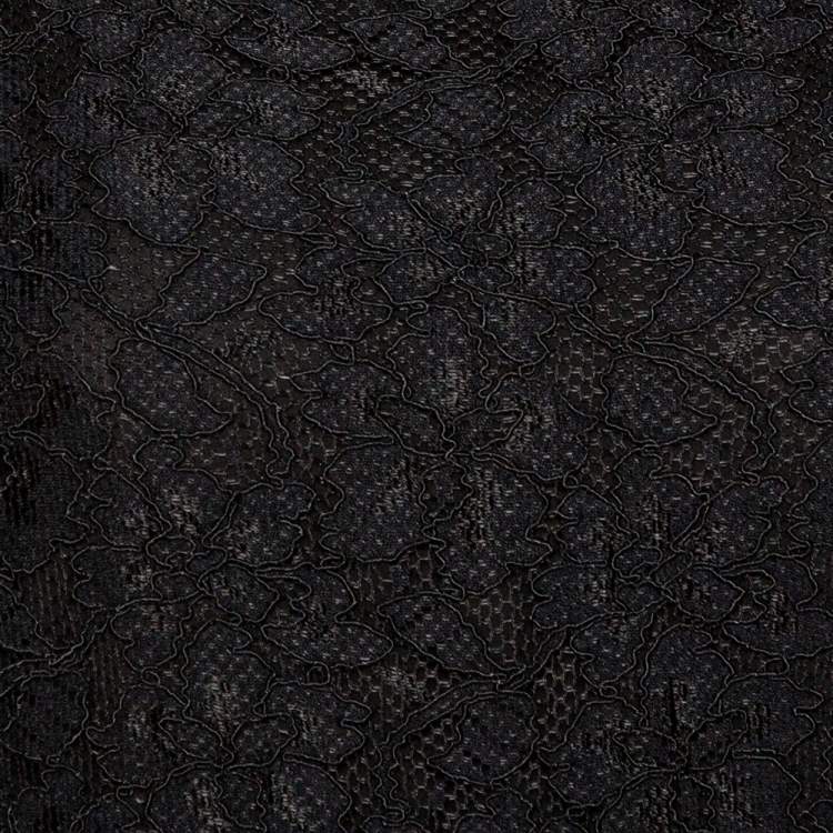 Pre Owned Diane von Furstenberg Black Lace Zarita Gown S