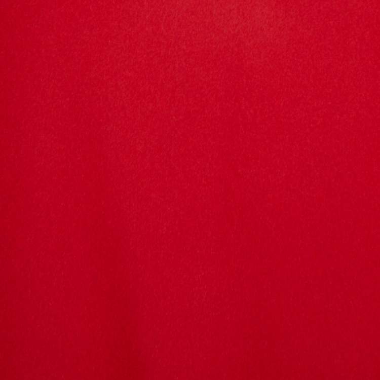 Pre Owned Diane Von Furstenberg Brick Red Silk Crepe Tanyana Dress S