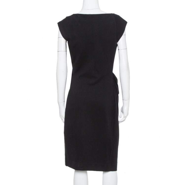 Pre Owned Diane von Furstenberg Black Gabi Knit Suiting Dress M