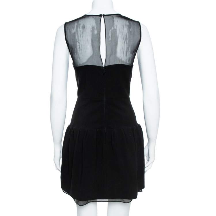 Pre Owned Diane von Furstenberg Black Yarra Mini Dress S