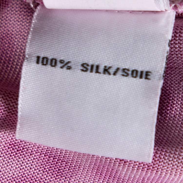 Pre Owned Diane von Furstenberg Pink Printed Silk Jilda Two Wrap Dress S