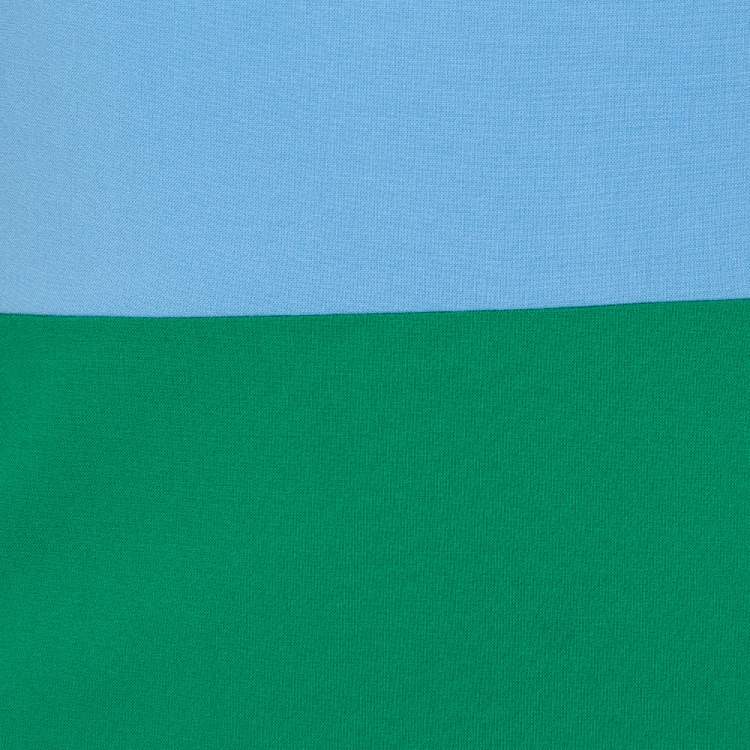 Pre Owned Diane Von Furstenberg Blue & Green Color Block Wool Sheath Dress M