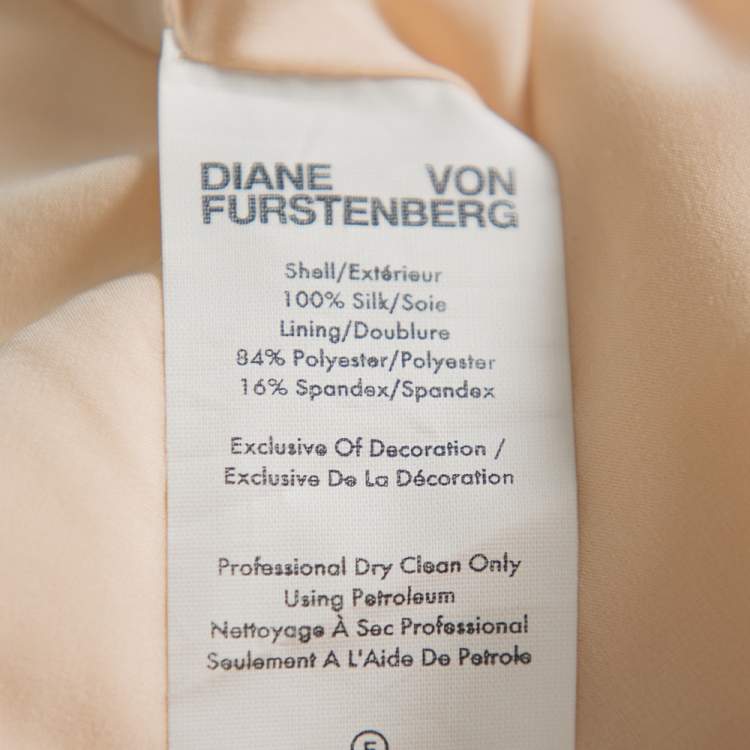 Pre Owned Diane Von Furstenberg Color Block Sequin Embellished Silk One Shoulder Midi Dress XS