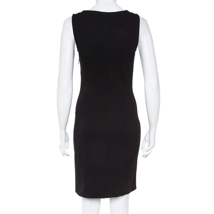 Pre Owned Diane Von Furstenberg Colorblock Stretch Knit Gladys Dress S