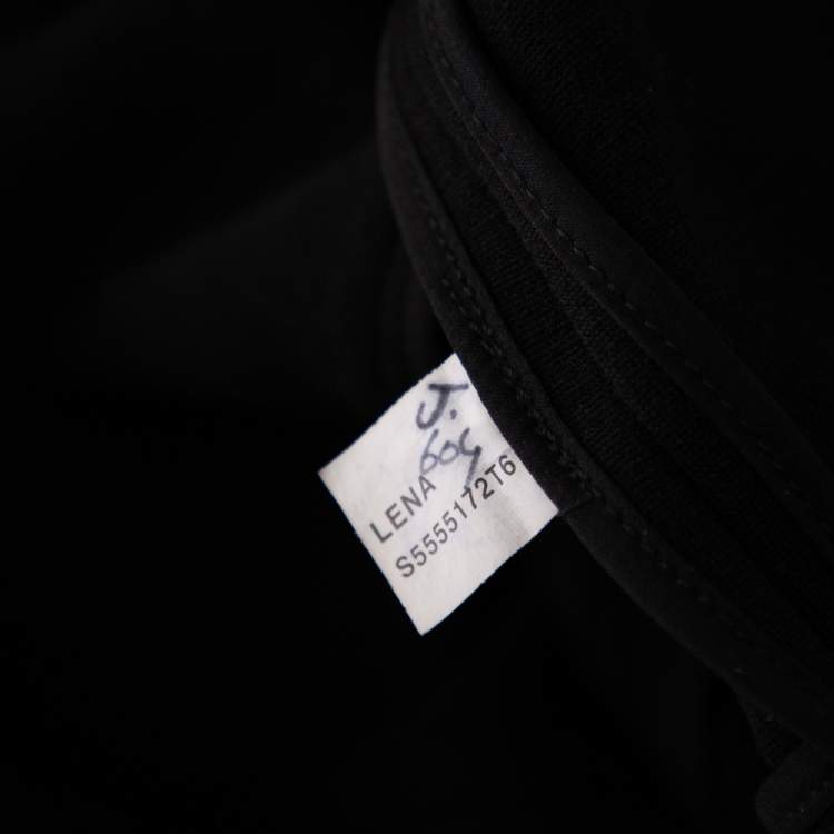 Pre Owned Diane Von Furstenberg Black Wool Paneled Lena Blazer S