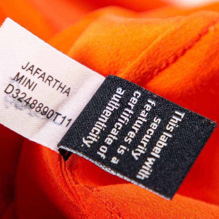 Pre Owned Diane von Furstenberg Orange Silk Jafartha Mini Dress S