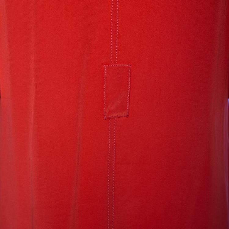 Pre Owned Diane von Furstenberg Orange Silk Jafartha Mini Dress S